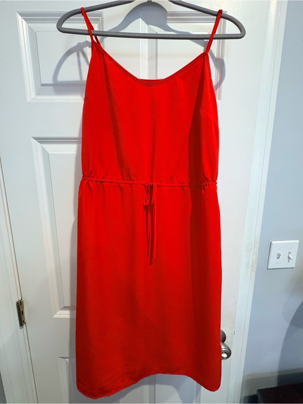 Old Navy Bright Red Cami Dress – Drawstring Waist – Size Large